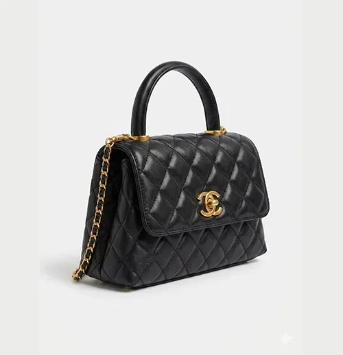 کیف دستی و دوشی زنانه مدل چرم لوزی (Quilted) طرح برند شنل - Main Image